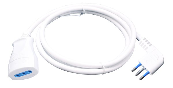 Prolunga spina 10A 2mt -  Nero